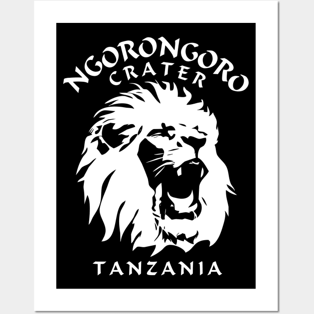 Ngorongoro Crater Conservation Area | Lion Face Wall Art by TMBTM